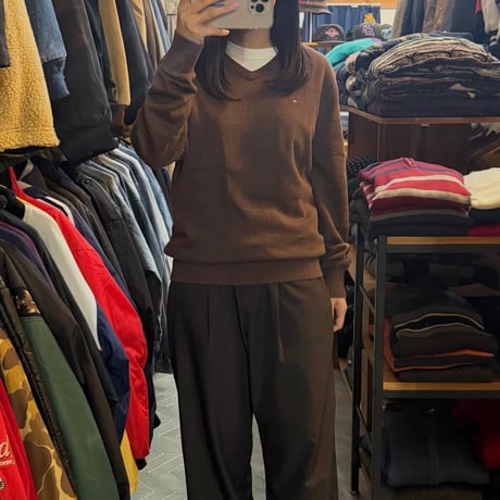 TOMMY HILFIGER Vネックコットンニット