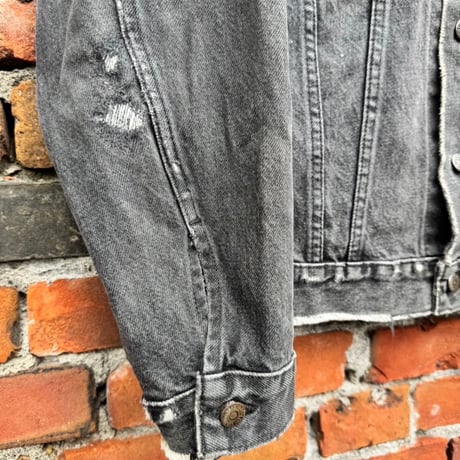 90s カナダ製 Levi's 75505 先染めブラックデニムジャケット