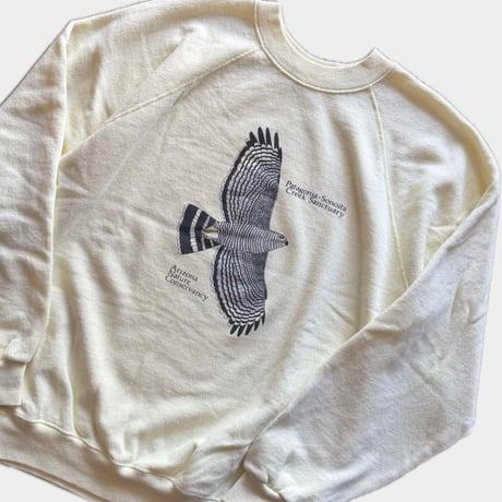 80's〜USA製 Hanes 自然保護区プリントスウェット L
