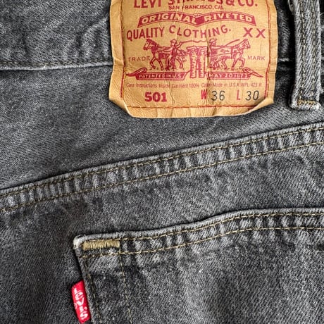 USA製 90's Levi's501 W36×L30 先染めブラック