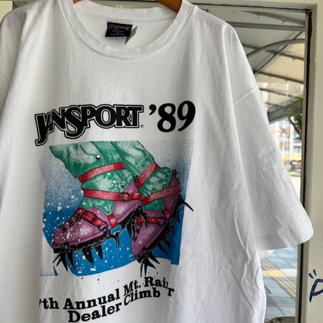 80's USA製 JANSPORT プリントTシャツ XL