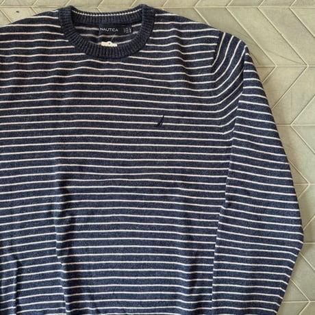 NAUTICA ボーダーコットンニット