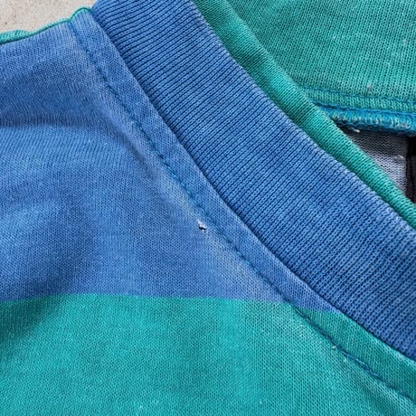 ヘンリーネック ボーダーリンガーTシャツ