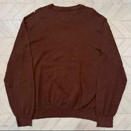 TOMMY HILFIGER アーガイル柄Vネックセーター
