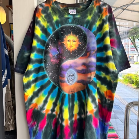 90’s “Sun & Moon” タイダイTシャツ XL