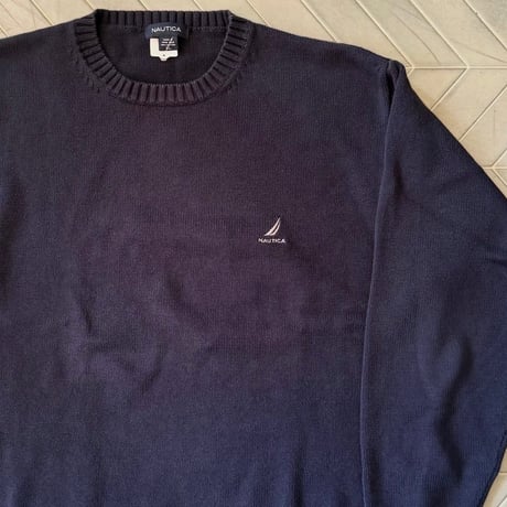 NAUTICA ワンポイントコットンニット