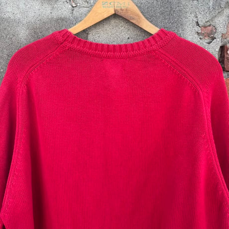 USA製　LANDS’ END 無地コットンニット