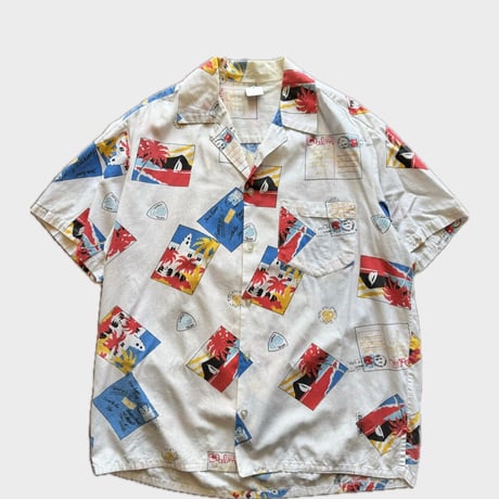 〜90's 総柄オープンカラーシャツ