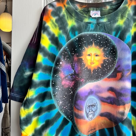 90’s “Sun & Moon” タイダイTシャツ XL
