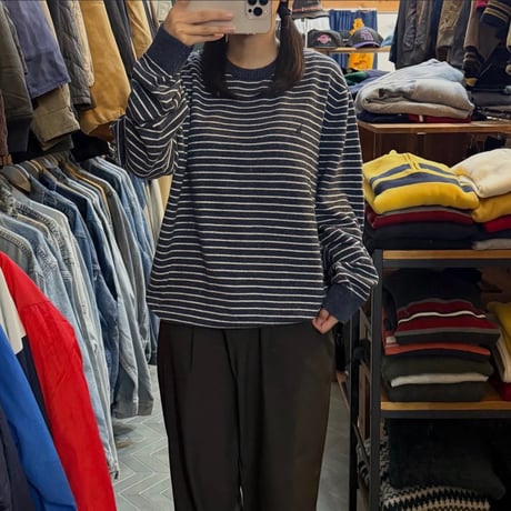 NAUTICA ボーダーコットンニット