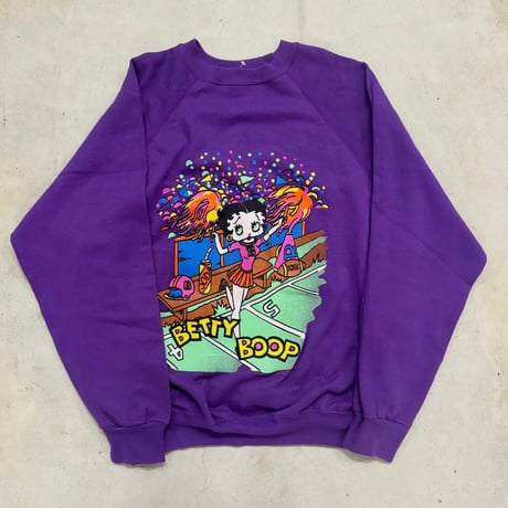 USA製 BETTY BOOP チアリーダーラグランスウェット