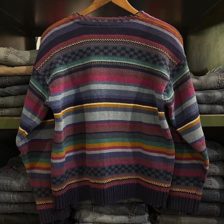 L.L.Bean 総柄ニットカーディガン