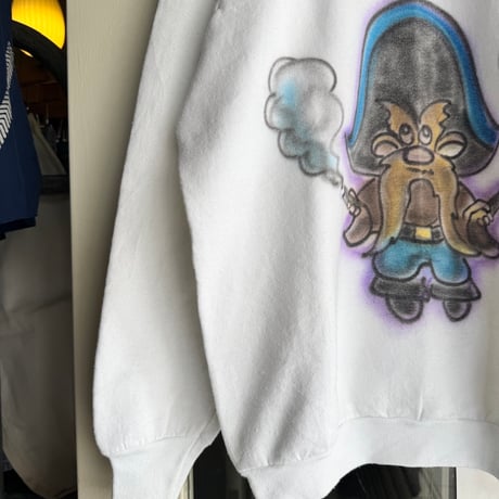 90's USA製エアブラシスウェット L