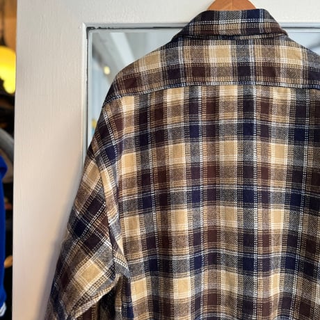80's Searsアクリルチェックシャツ XL