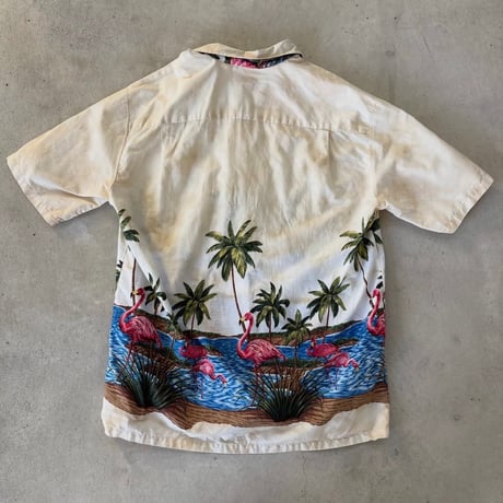 Made in Hawaii (USA製)フラミンゴ柄アロハシャツ