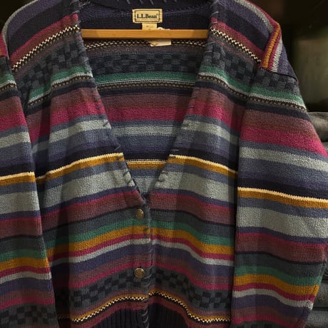 L.L.Bean 総柄ニットカーディガン