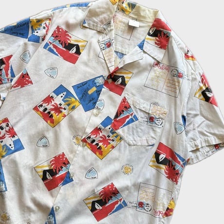 〜90's 総柄オープンカラーシャツ