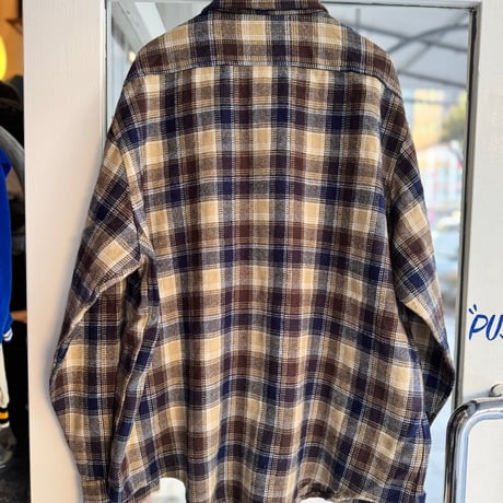 80's Searsアクリルチェックシャツ XL
