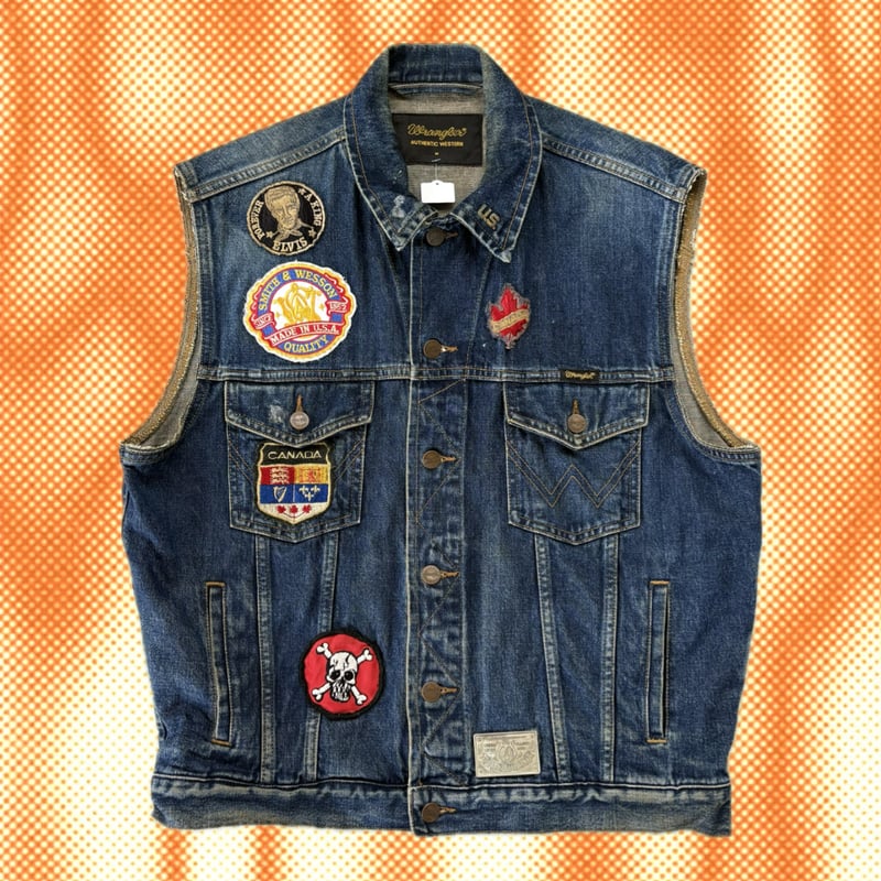 Wrangler ワッペン付きデニムベスト | CUSTOM FEVER