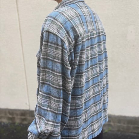 90s Columbia サイドポケット付きチェックネルシャツ
