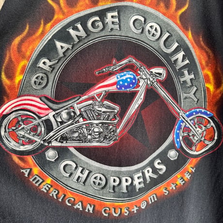 〜00's ORANGE COUNTY CHOPPERS バイカー袖プリントロンT