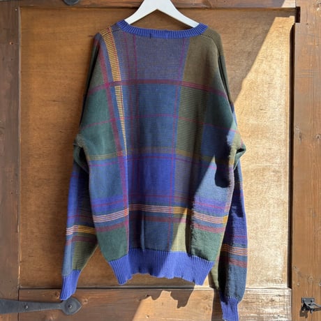 NAUTICA チェック柄コットンニット