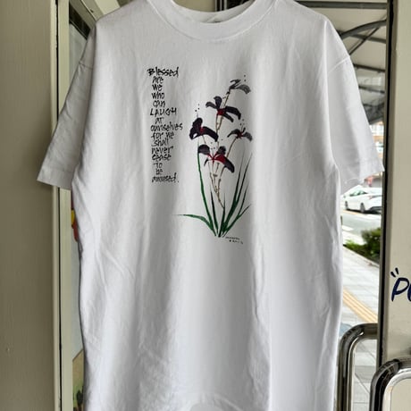90's USA製フラワープリントTシャツ M