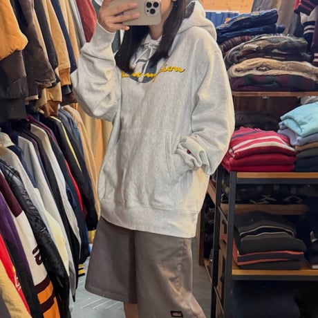 champion reverse weave デザインロゴパーカー