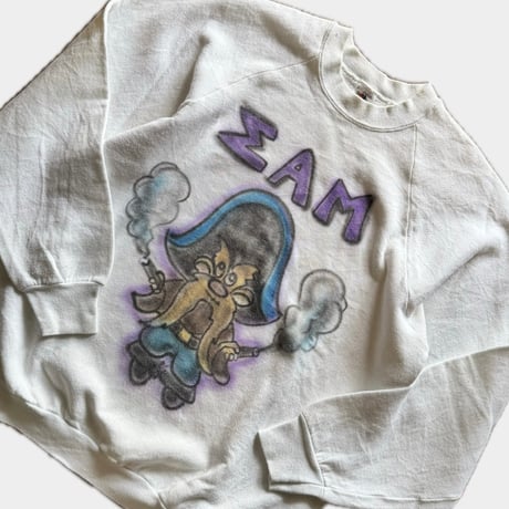 90's USA製エアブラシスウェット L