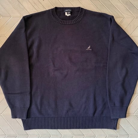 NAUTICA ワンポイントコットンニット