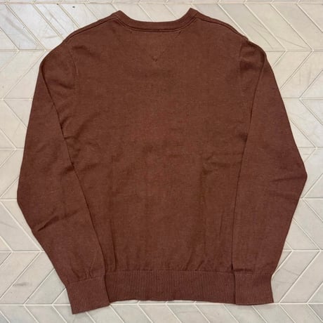 TOMMY HILFIGER Vネックコットンニット