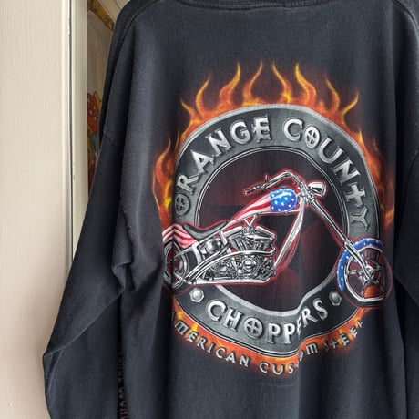 〜00's ORANGE COUNTY CHOPPERS バイカー袖プリントロンT