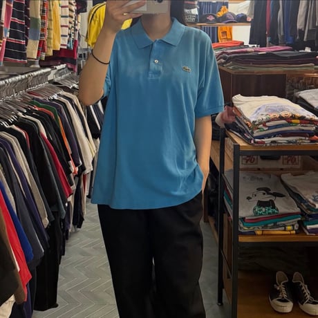 LACOSTE 水色ポロシャツ