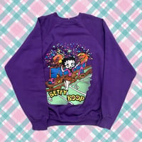 USA製 BETTY BOOP チアリーダーラグランスウェット