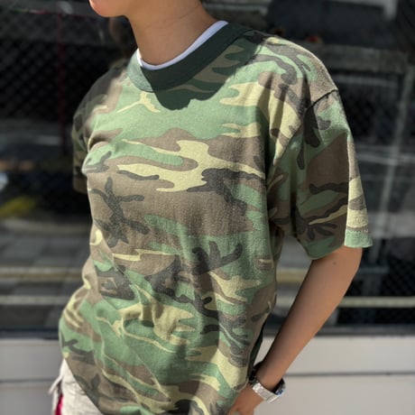 USA製　ウッドランドカモ柄　Tシャツ