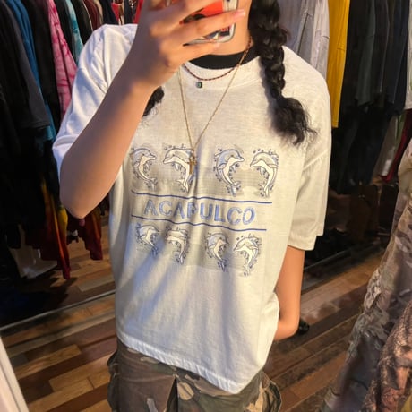 イルカグラフィックTシャツ
