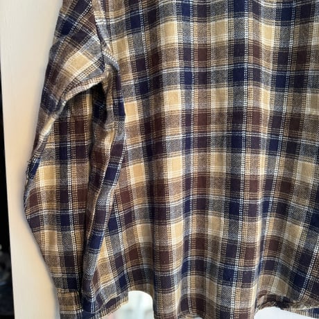 80's Searsアクリルチェックシャツ XL