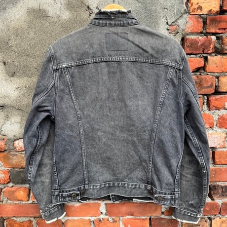 90s カナダ製 Levi's 75505 先染めブラックデニムジャケット