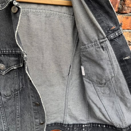 90s カナダ製 Levi's 75505 先染めブラックデニムジャケット