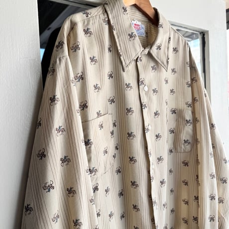 70's〜USA製 BIG DONLIN総柄シャツ