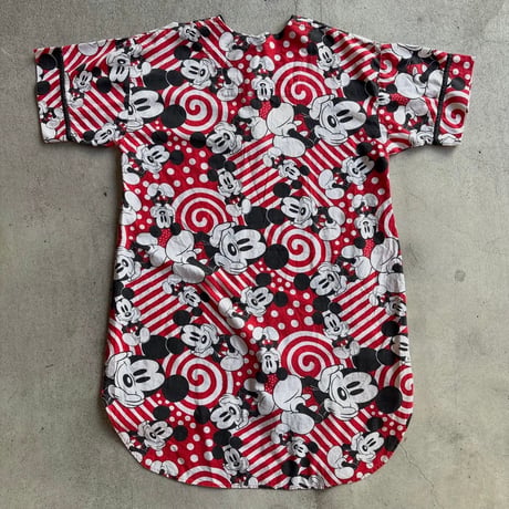 Mickey & Co. ミッキー総柄 ベースボール風チュニックワンピース