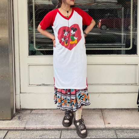 80s Club Mickey ラグラン ナイトガウン