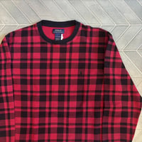 Polo チェック柄サーマルロンT