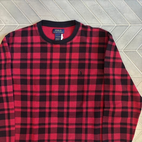 Polo チェック柄サーマルロンT