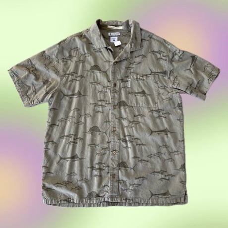 Columbia 魚柄シャツ