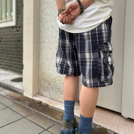 Lee チェック柄カーゴショーツ