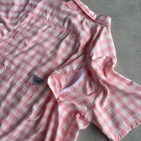 Columbia PFG ギンガムチェックフィッシングシャツ