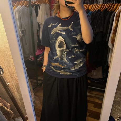FRUIT OF THE LOOM サメ両面プリントT
