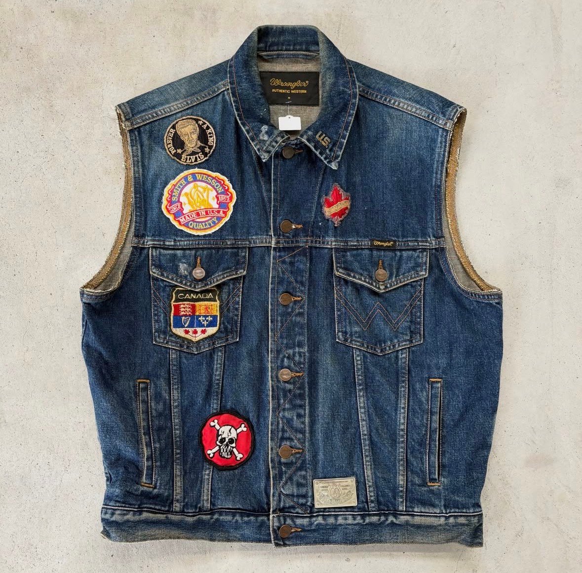 Wrangler ワッペン付きデニムベスト | CUSTOM FEVER