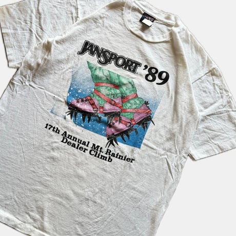 80's USA製 JANSPORT プリントTシャツ XL